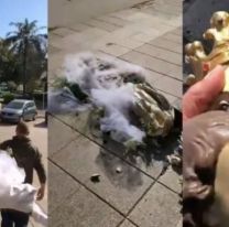 Una imagen de la virgen se cayó antes de iniciar una procesión en Santa Fe y se hizo pedazos