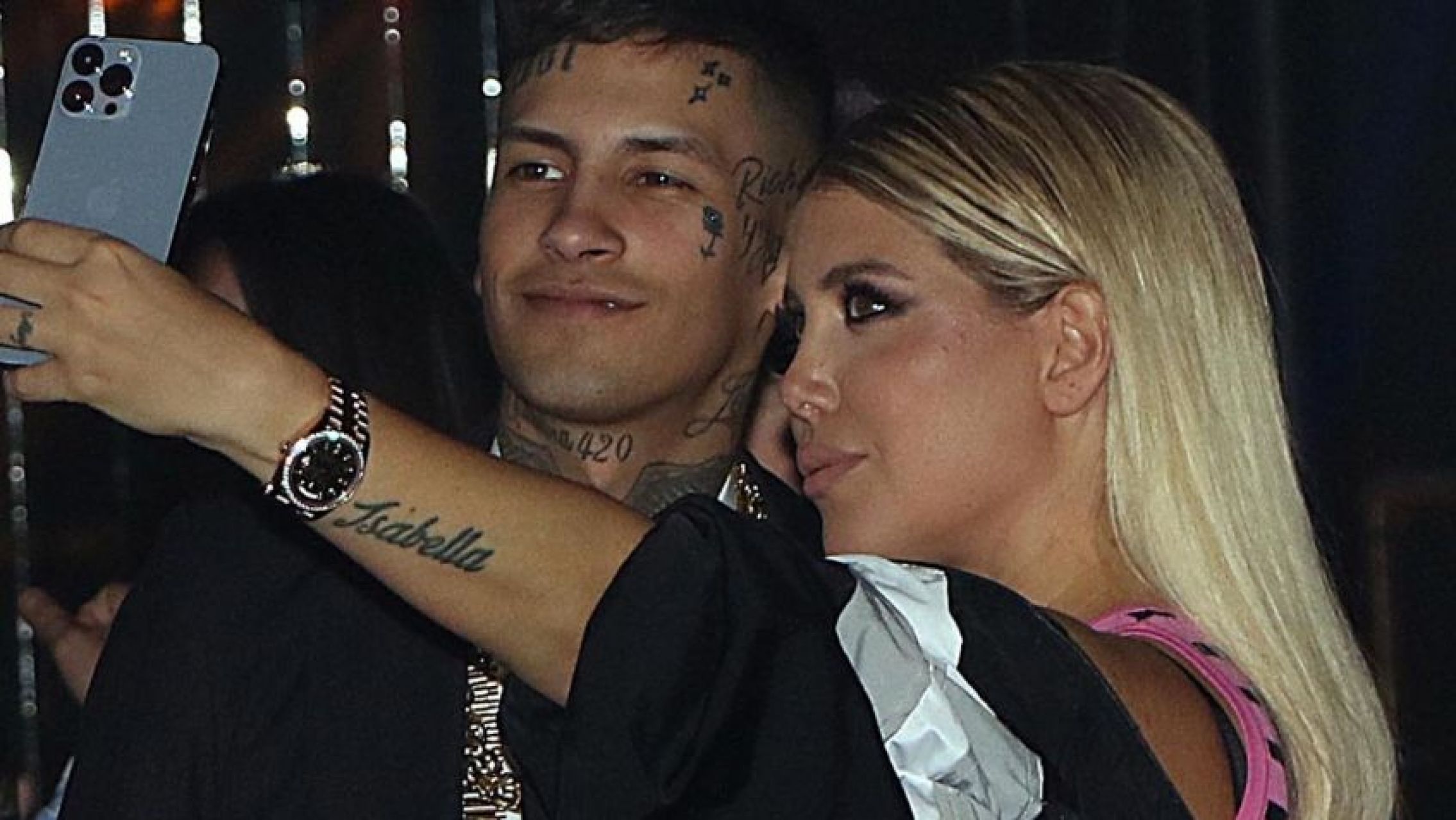 Wanda Nara y L-Gante disfrutaron muy juntos de la noche porteña