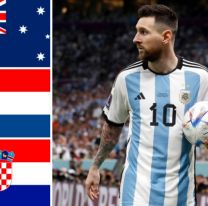 Azul, blanco y rojo: los colores de los rivales que Argentina eliminó en el Mundial