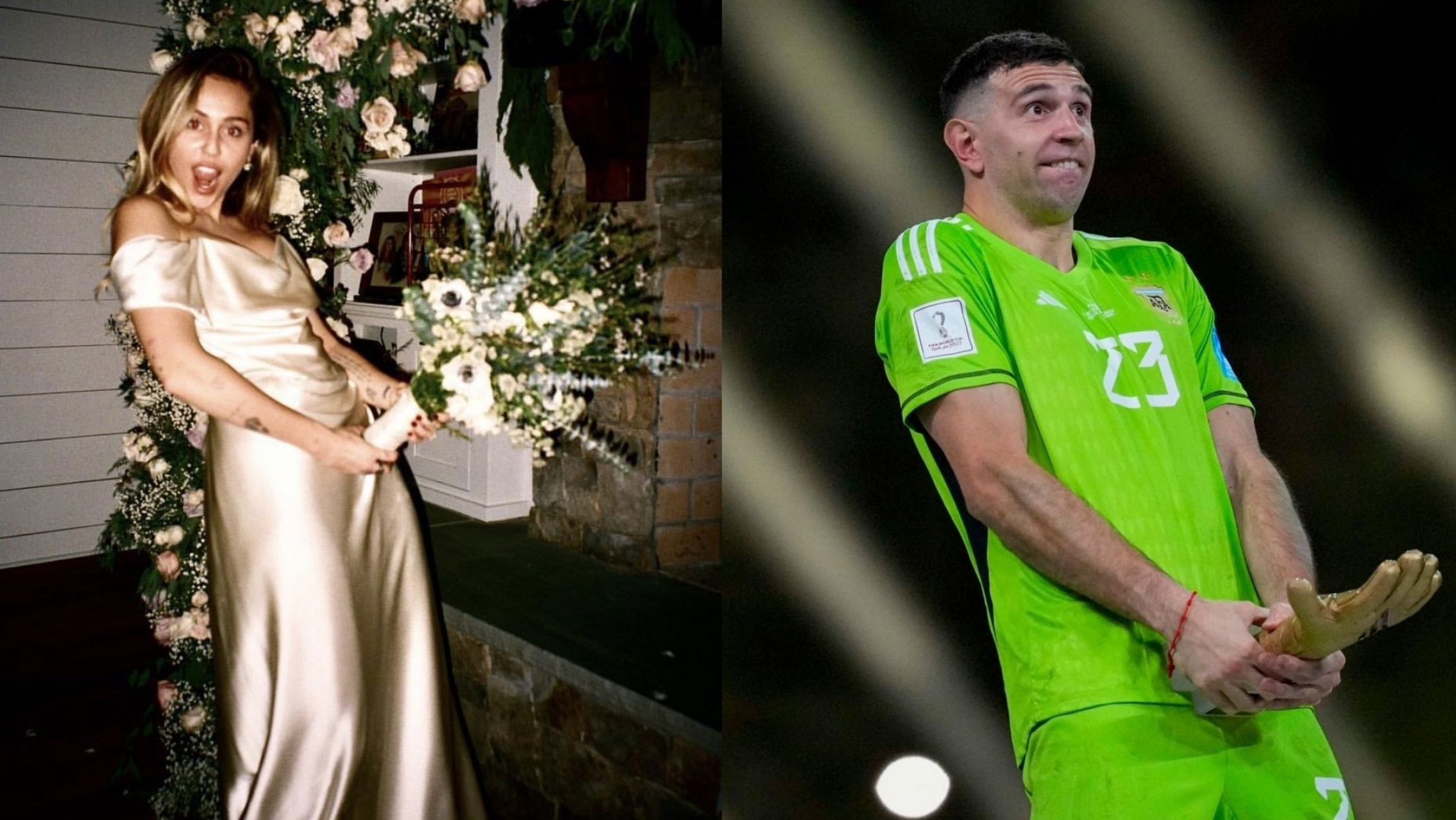 ¿Por qué Miley Cyrus imitó a Dibu Martínez? La verdad detrás de la foto viral