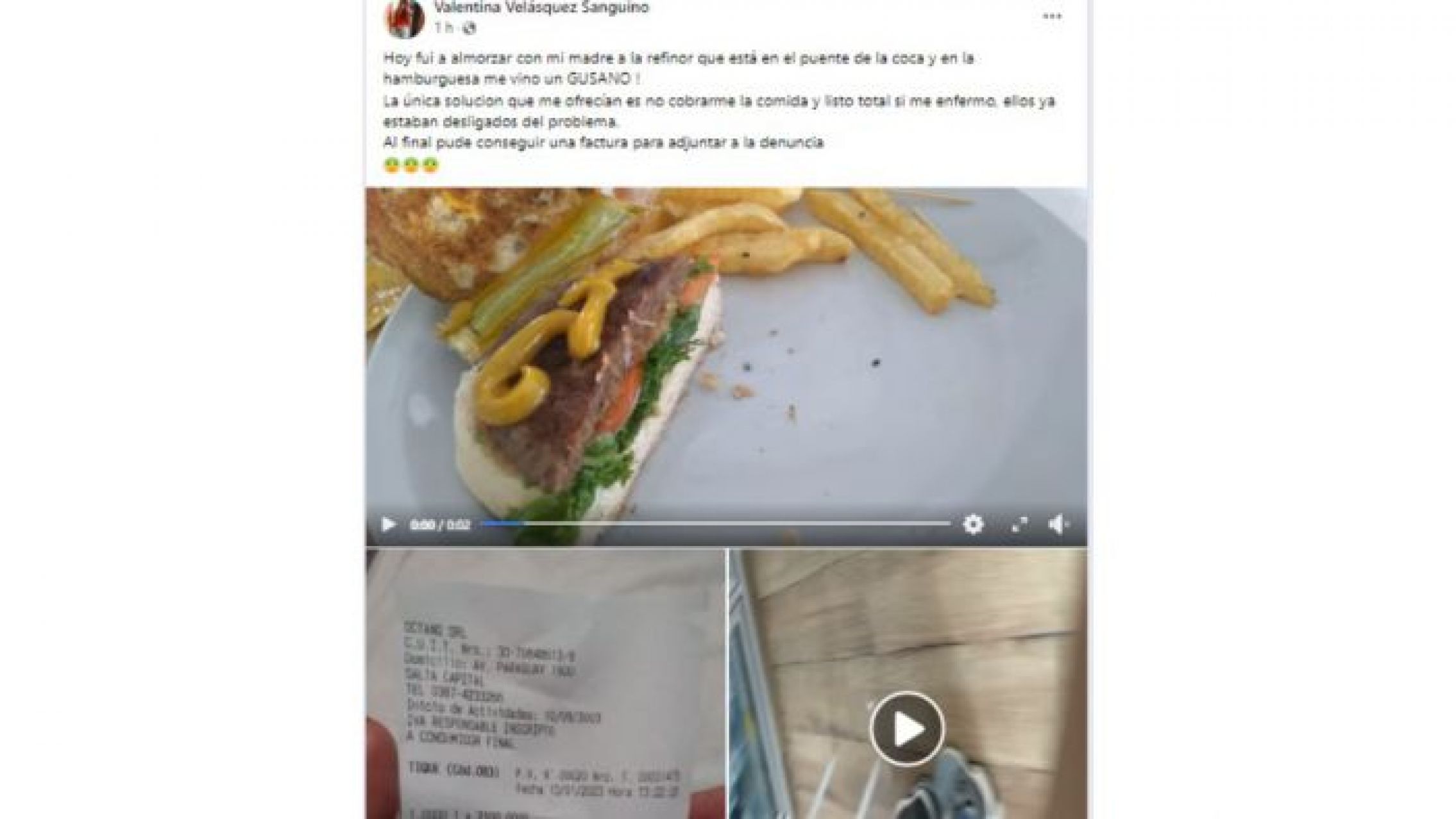 "Se movía": asquerosa experiencia gastronómica en Salta