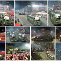 Kim Jong Un desplegó toda la capacidad nuclear de Corea del Norte en un nuevo desfile militar