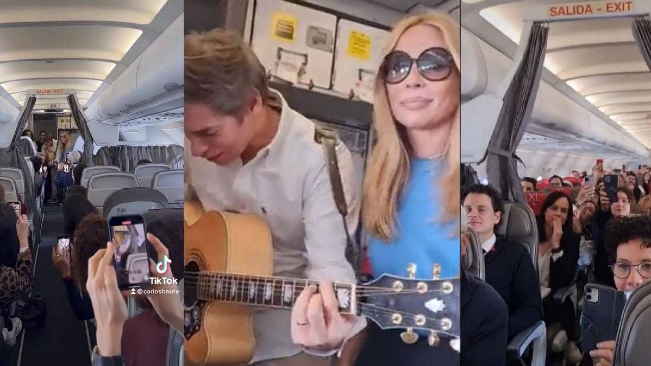 El inesperado show de dos famosos cantantes en medio de un vuelo en turbulencias