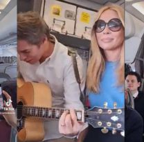 El inesperado show de dos famosos cantantes en medio de un vuelo en turbulencias