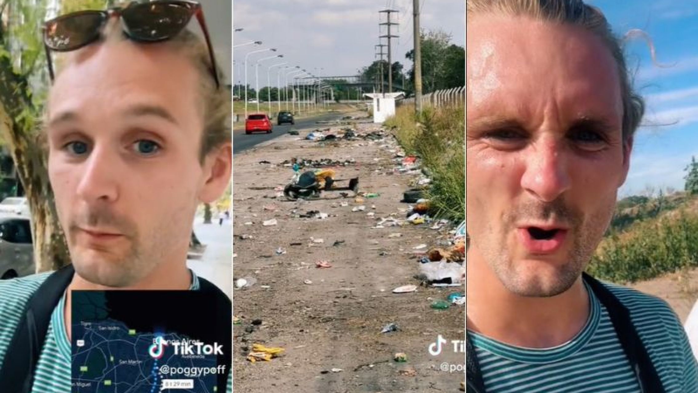 Dos turistas noruegos caminaron de Palermo a La Matanza: "Es otro país"