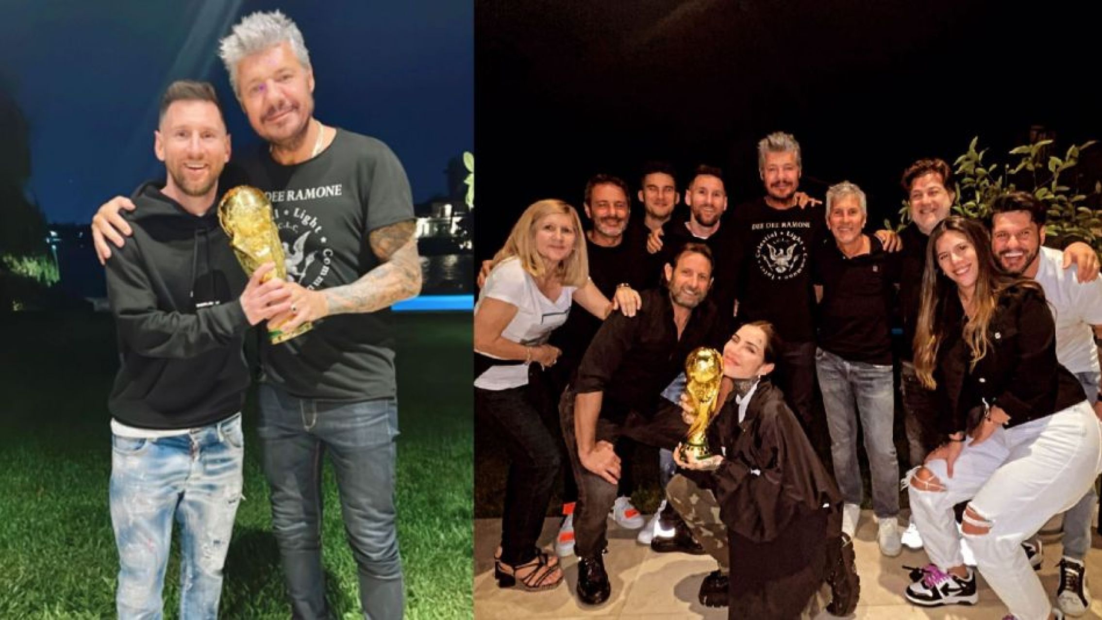 Las fotos y los detalles de la cena íntima entre Lionel Messsi y Marcelo Tinelli junto a sus familias