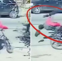 Delincuente robó una bici a un abuelo y un vecino lo ajustició de una patada