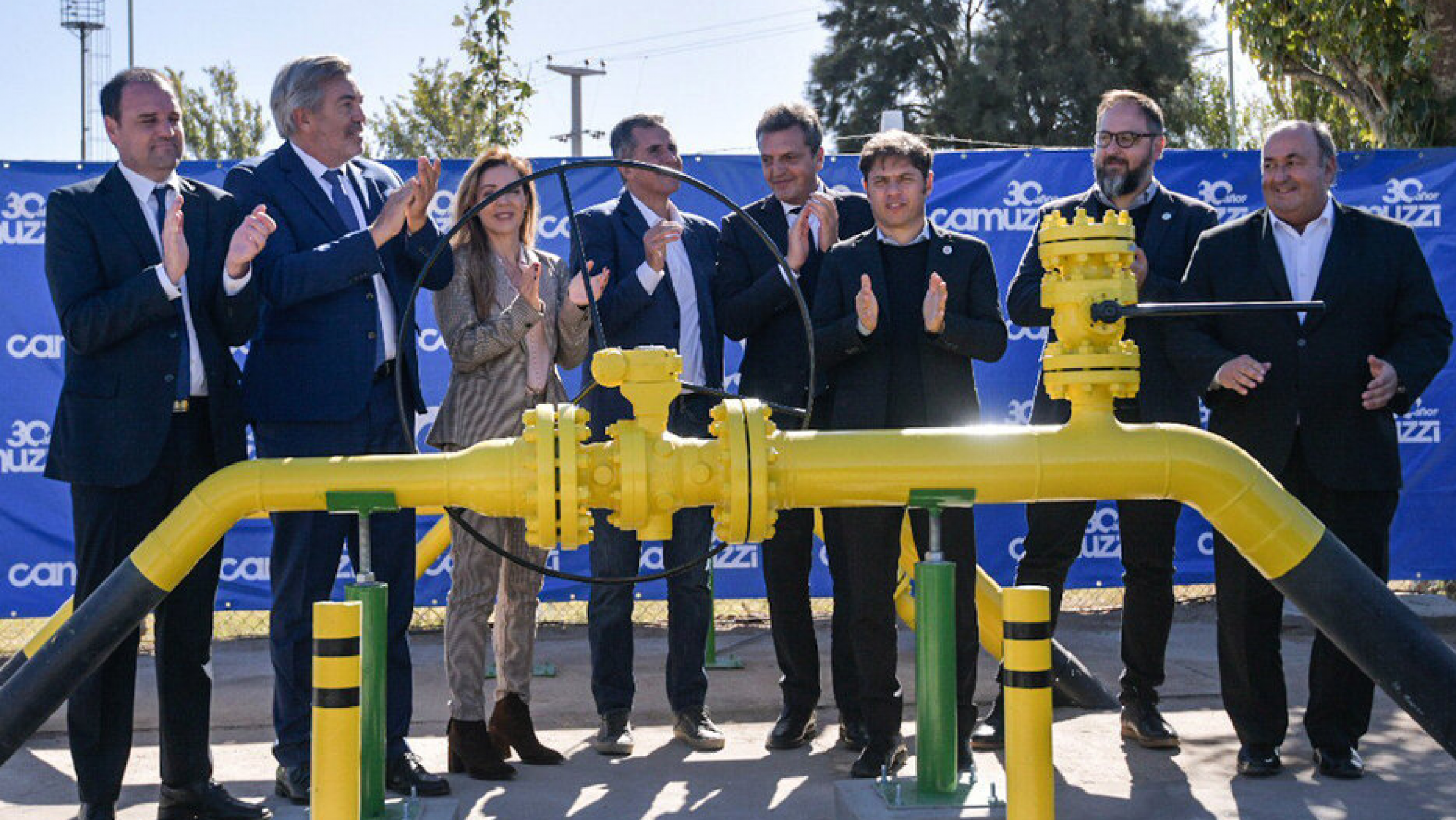 Massa y Kicillof inauguraron el Gasoducto América que abastecerá al interior bonaerense