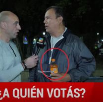 Fueron a hacer un móvil en vivo y todos los votantes  de Larreta llevaban gaseosas: eran extras y saltó la ficha