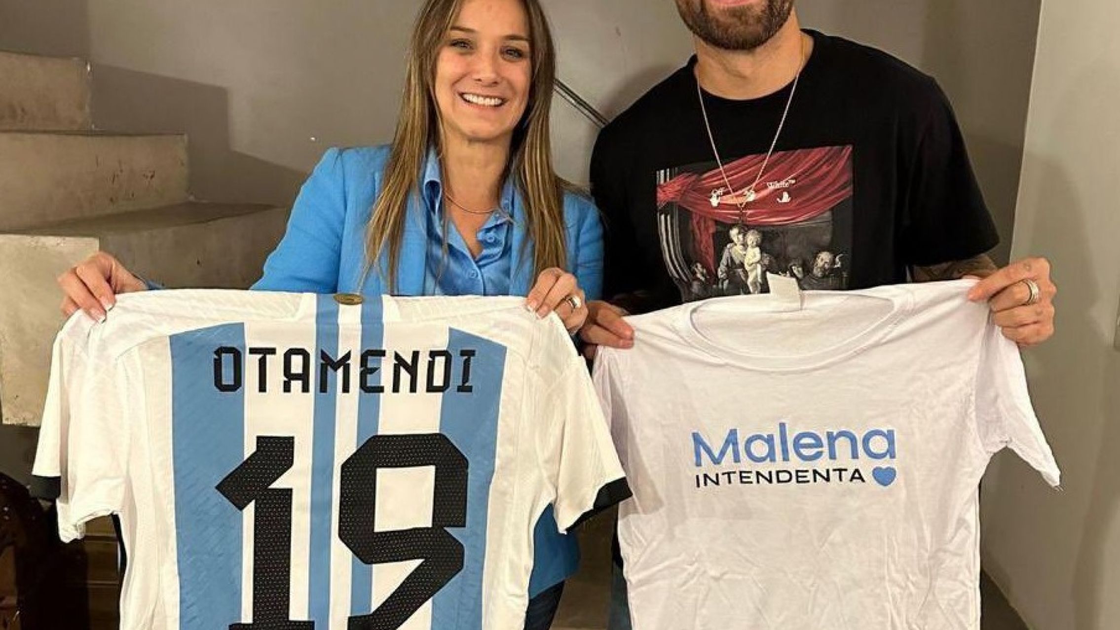 Otamendi apoya la candidatura de Malena Galmarini en Tigre