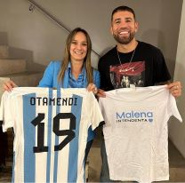 Otamendi apoya la candidatura de Malena Galmarini en Tigre
