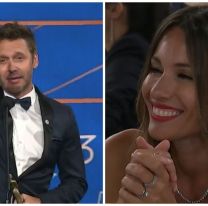 El encuentro de Pampita Ardohain y Benjam&iacute;n Vicu&ntilde;a en la alfombra roja de los Premios Mart&iacute;n Fierro 2023