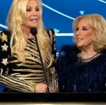 Mirtha Legrand present&oacute; el homenaje a Susana Gim&eacute;nez en los Mart&iacute;n Fierro