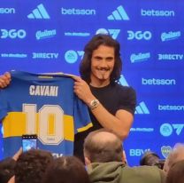 Cavani fue presentado en Boca: "No hay club como este para dar los últimos pasos de mi carrera"