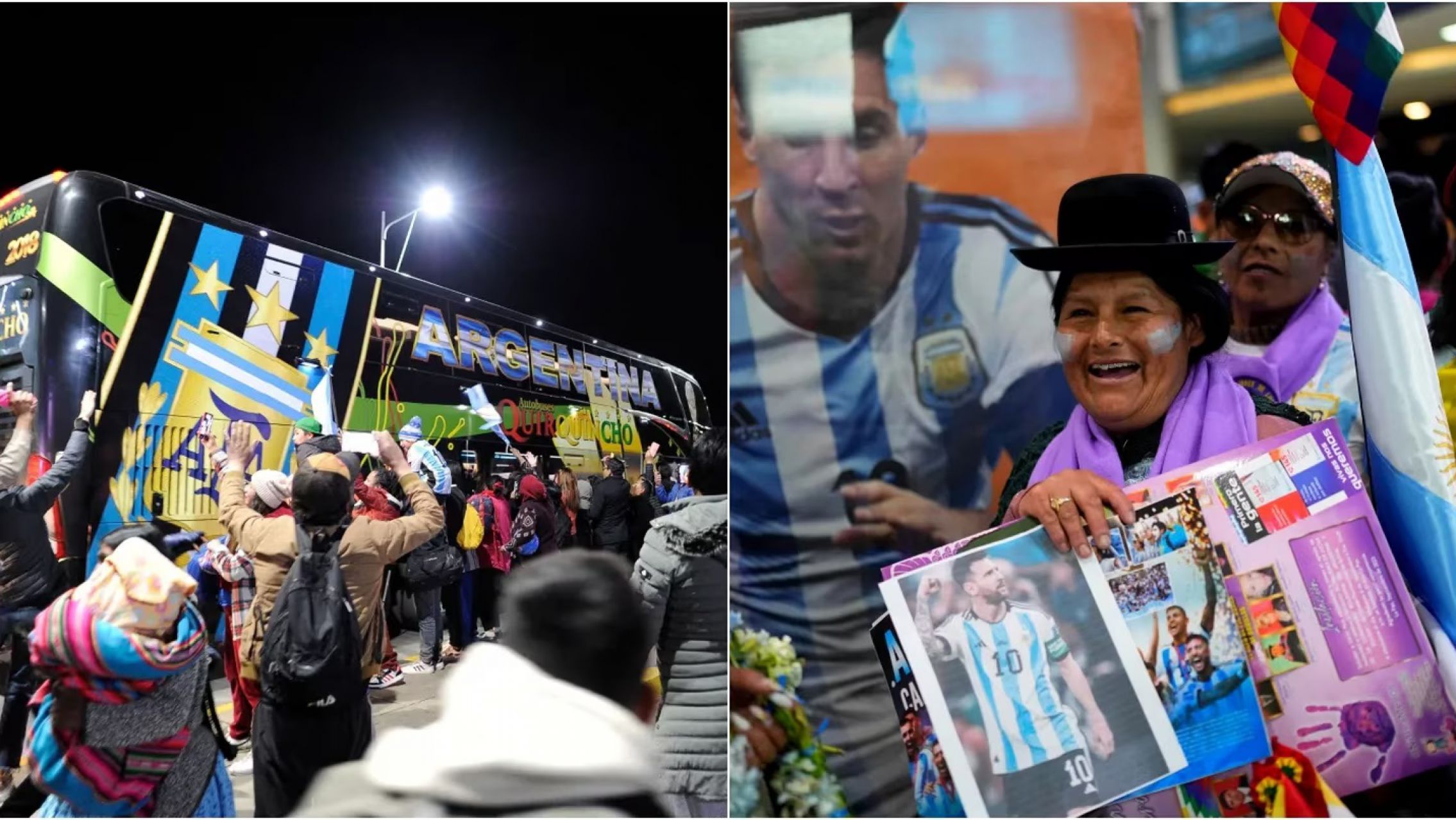 Bolivia recibió a la Selección Argentina con caravanas y festejos
