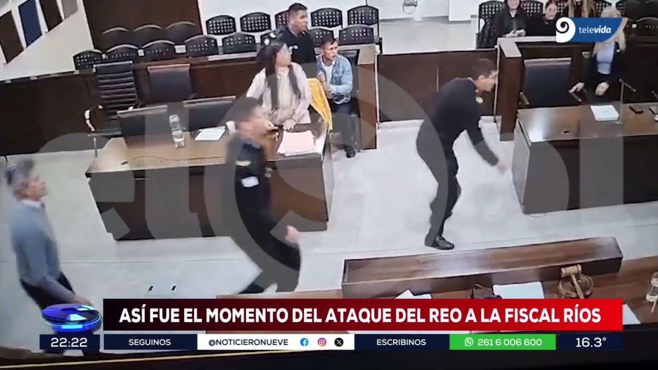 Video: el momento en el que un preso quiso matar a la fiscal Claudia Ríos en Mendoza