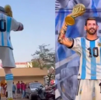 Hicieron una estatua de Lionel Messi en India y estallaron los memes en las redes sociales
