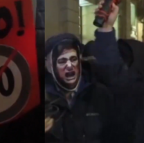 Italia: manifestantes de ultraderecha protestaron con máscaras de Milei y amoladoras