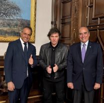 Escándalo por la filtración de una foto de Scioli y Milei