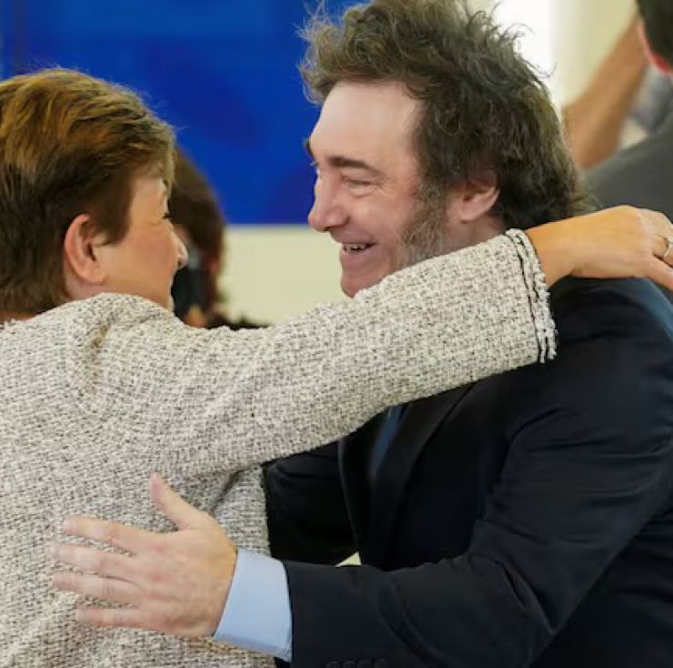 La directora del FMI habló tras su reunión con Milei