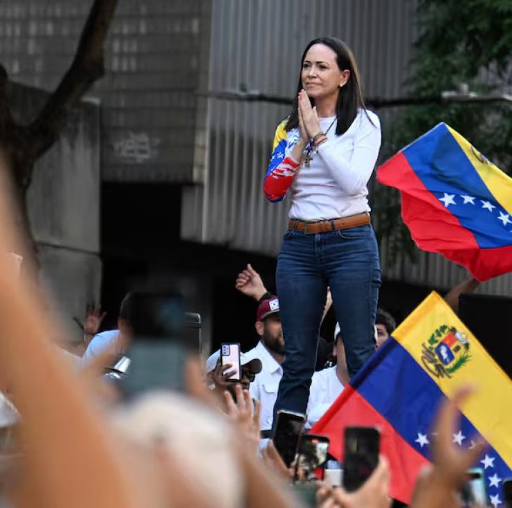 Denuncian que detuvieron a María Corina Machado tras liderar la marcha contra Maduro