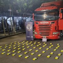 Cayó un camión con 85 kilos de droga escondidos en cajones de banana en Ruta 34