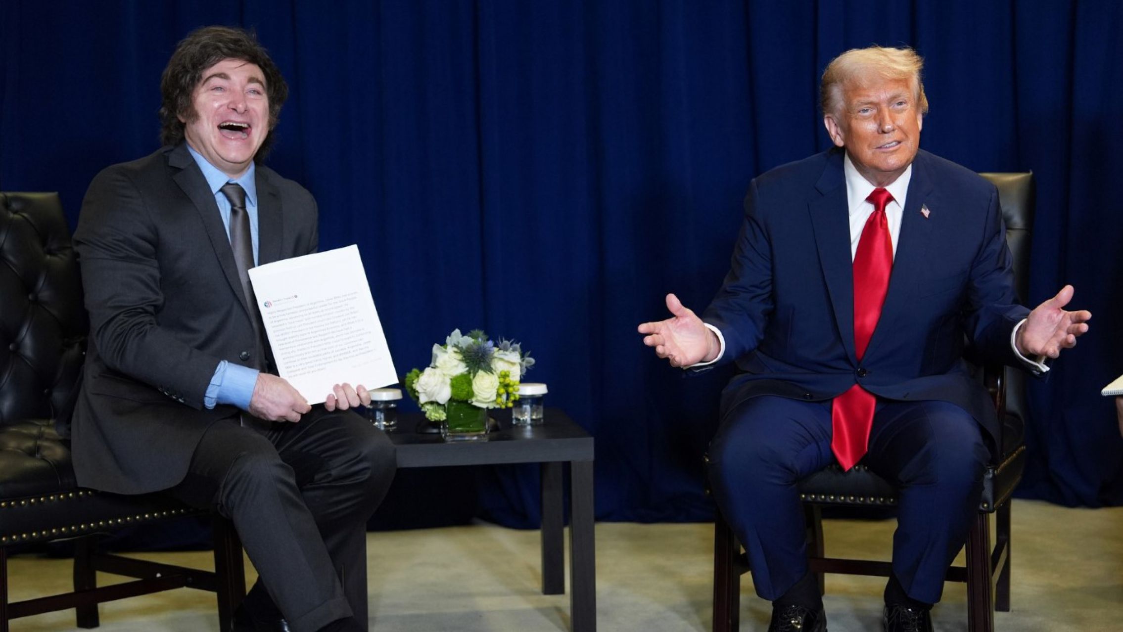 Donald Trump le dio su apoyo total al presidente Javier Milei