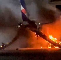 Un incendio desató una evacuación de emergencia de un avión listo para despegar