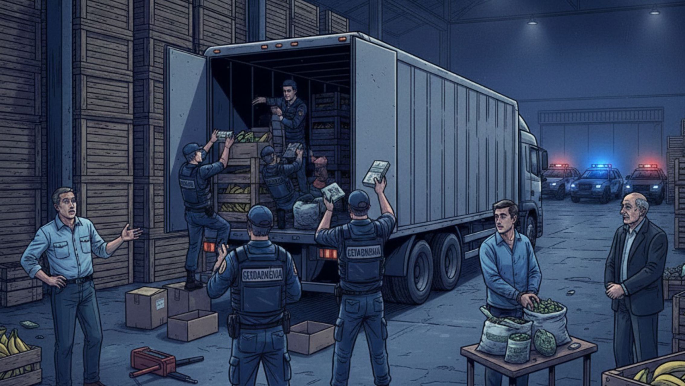 Gendarmería incautó 64 kilos de droga en un camión con bananas