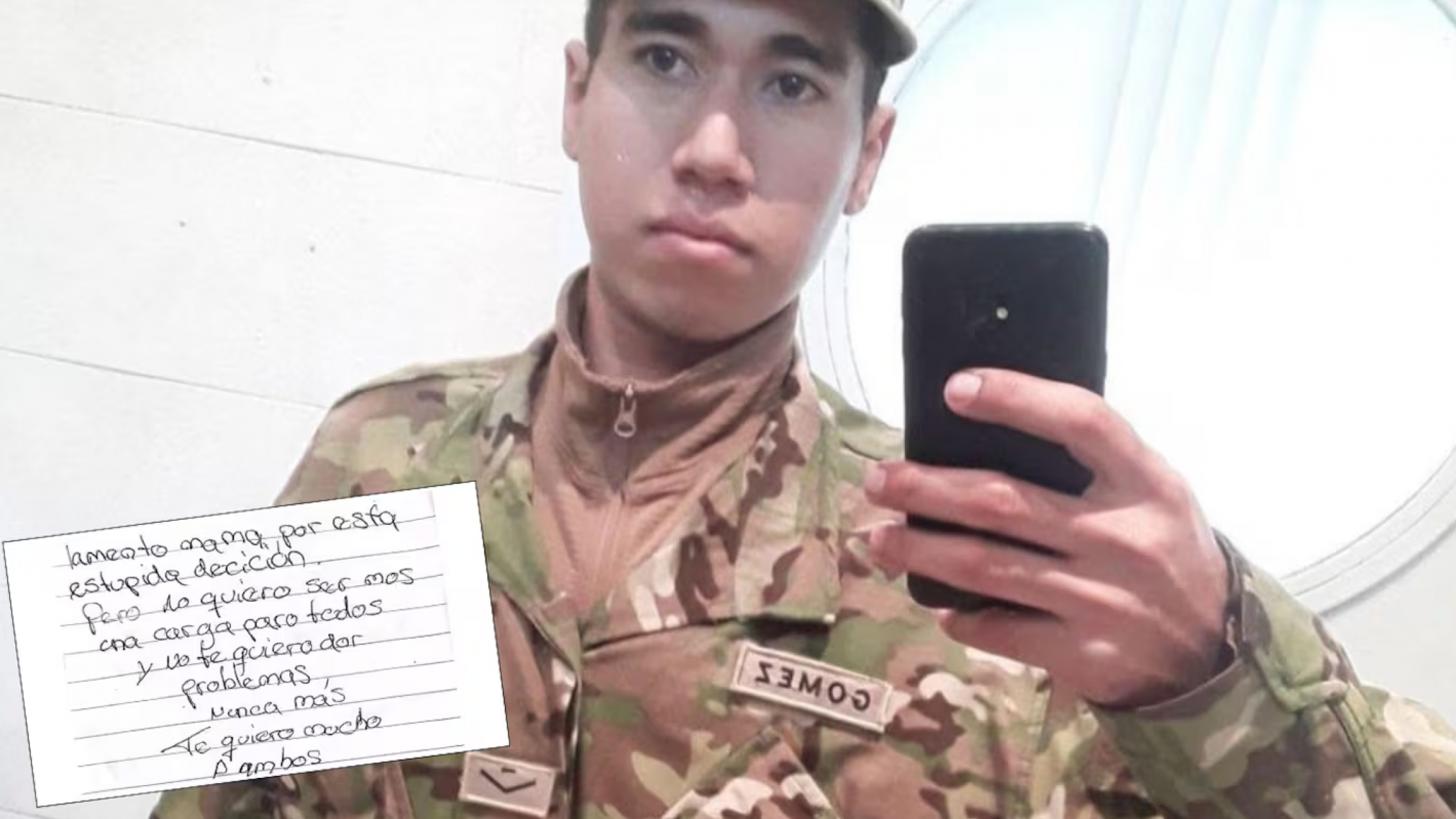 Revelaron qué decía la carta que dejó el soldado encontrado sin vida