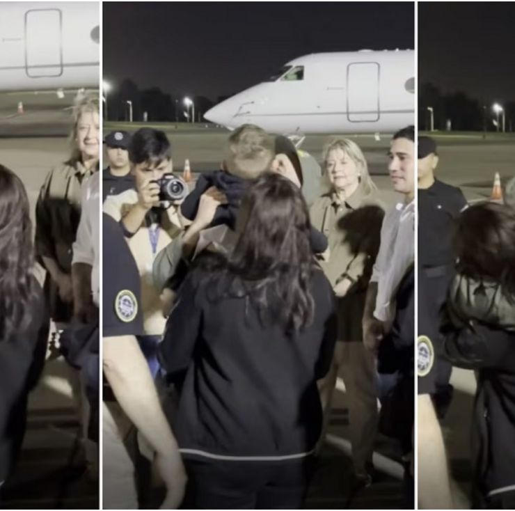 Así fue el emotivo reencuentro del gendarme detenido en Venezuela con su familia