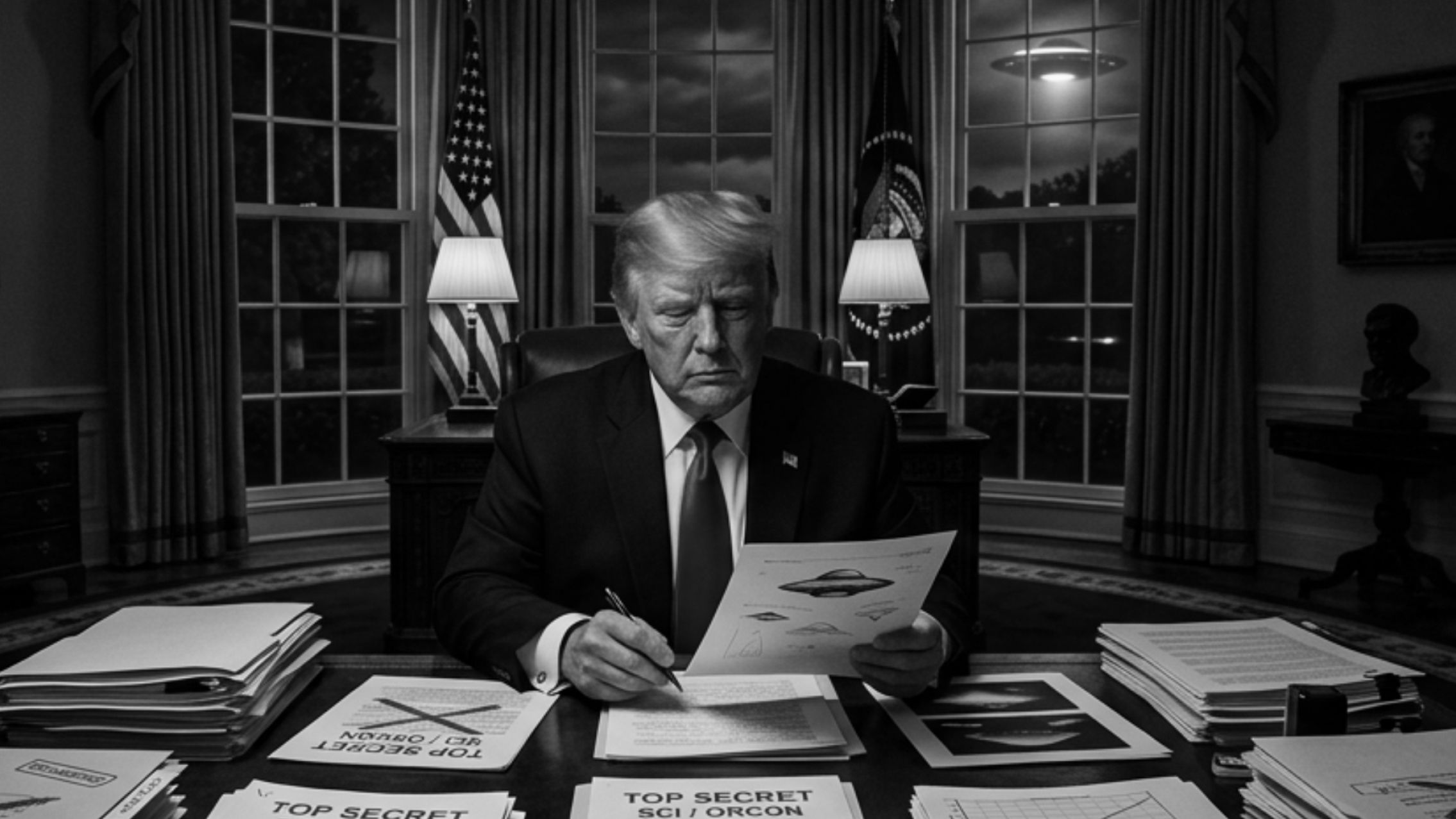 Trump comenzó a desclasificar archivos sobre OVNIs en Estados Unidos