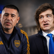 Javier Milei cruz&oacute; a Juan Rom&aacute;n Riquelme tras la eliminaci&oacute;n de Boca Juniors