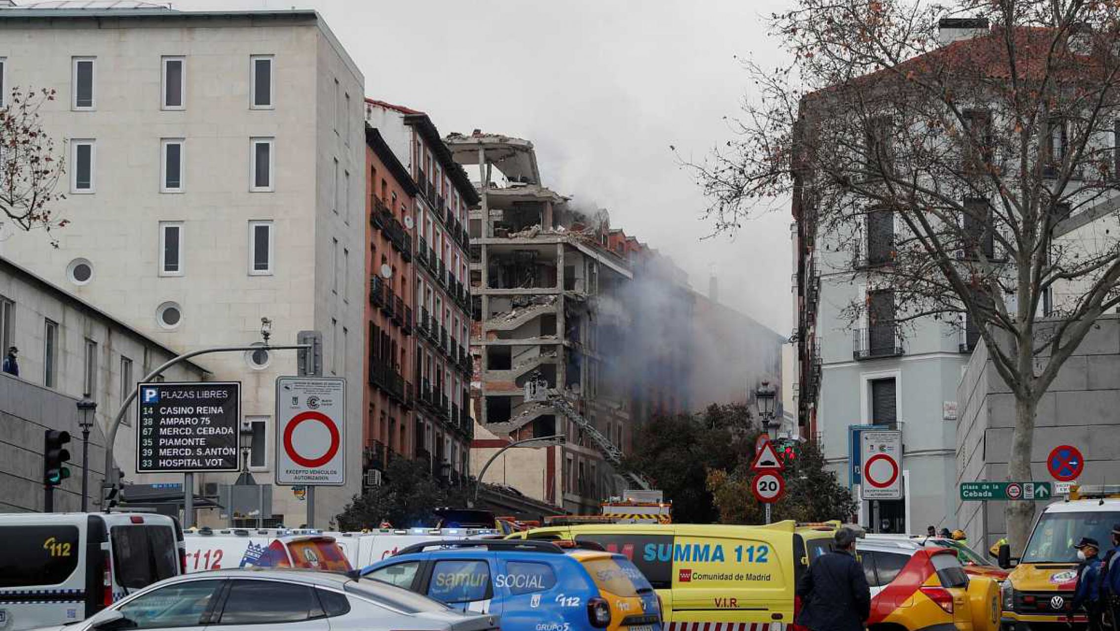 Al menos tres muertos en una explosión de un edificio en Madrid
