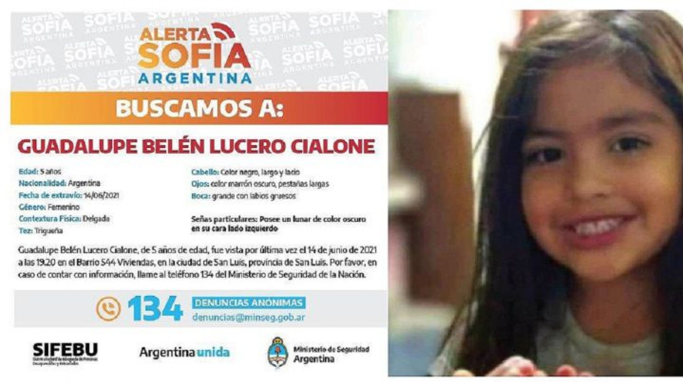 Búsqueda de Guadalupe: la madre asegura haberla escuchado en una llamada