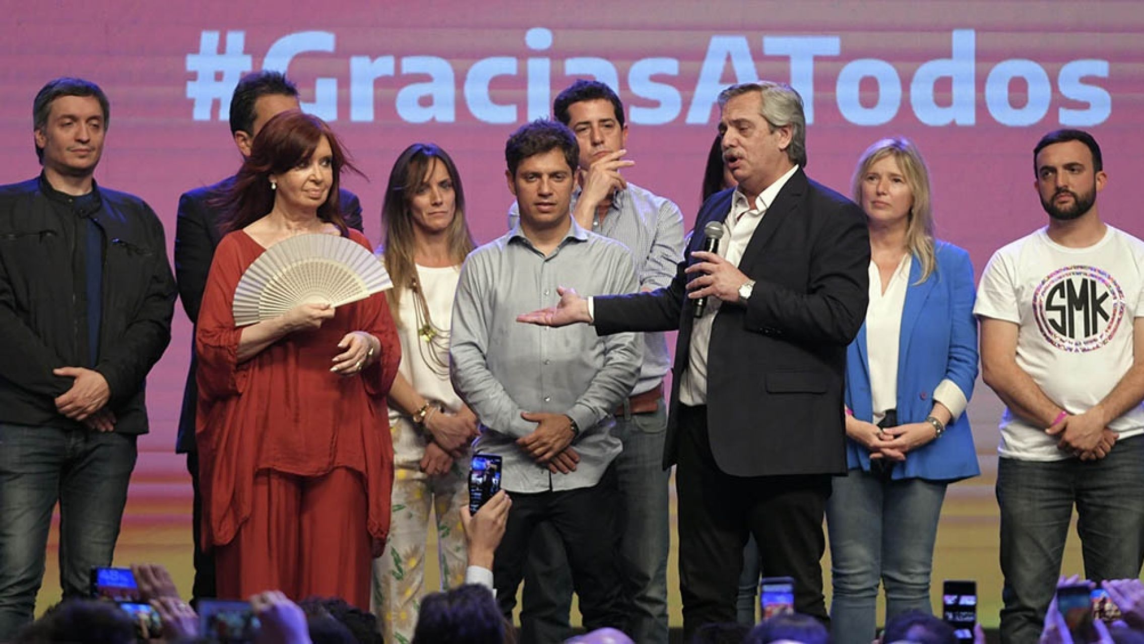 En el acto del 8M, Alberto mostró que irá por la reelección