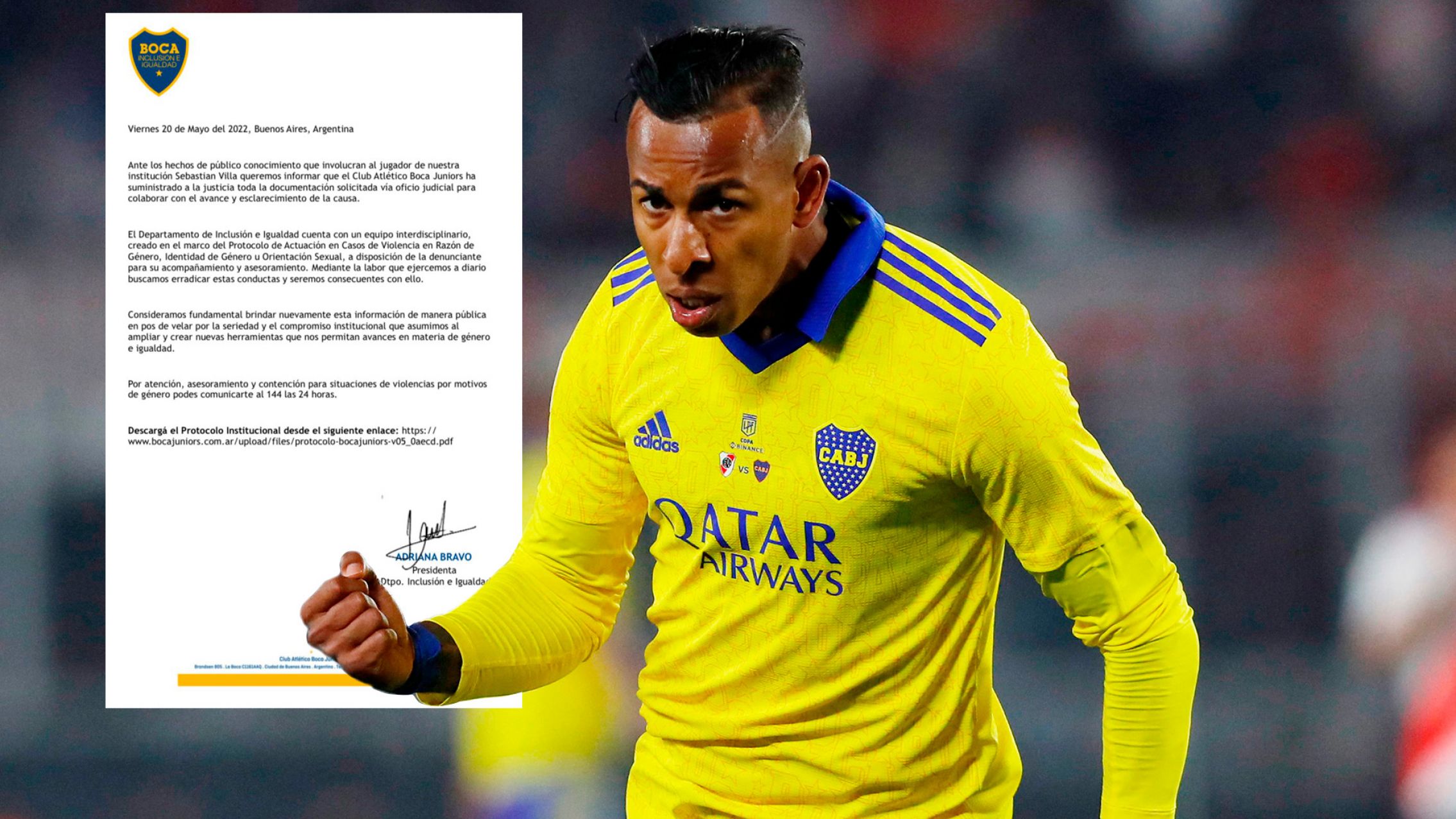 El Departamento de Inclusión e Igualdad de Boca se expresó sobre el caso Villa: qué dijo