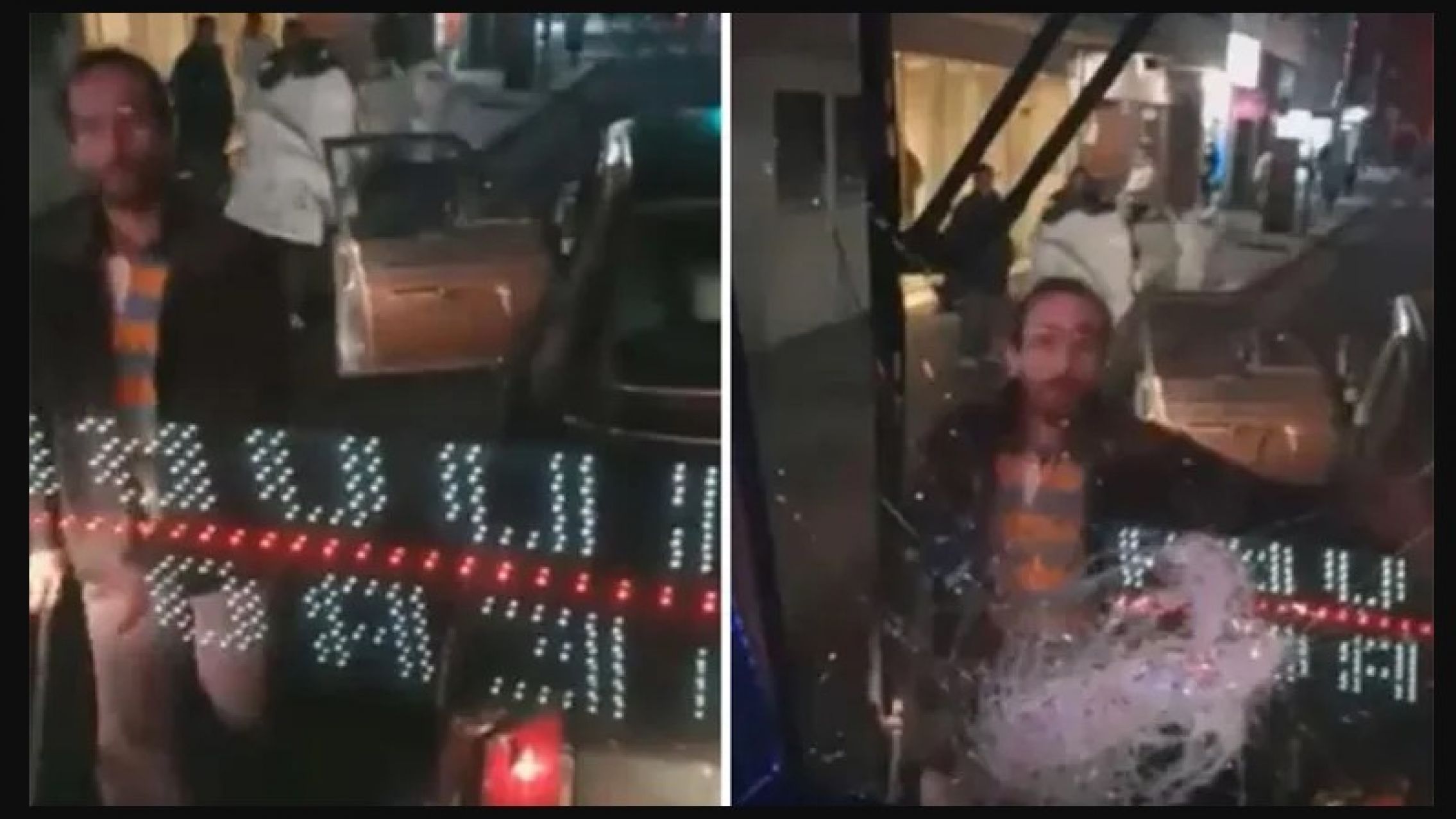 Otro "relato salvaje": un conductor destrozó un colectivo a fierrazos