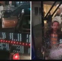 Otro "relato salvaje": un conductor destroz&oacute; un colectivo a fierrazos
