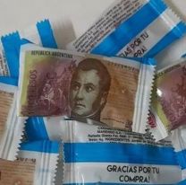 Furor por la vuelta del billete de 5 pesos en forma de caramelo pensado para dar el vuelto