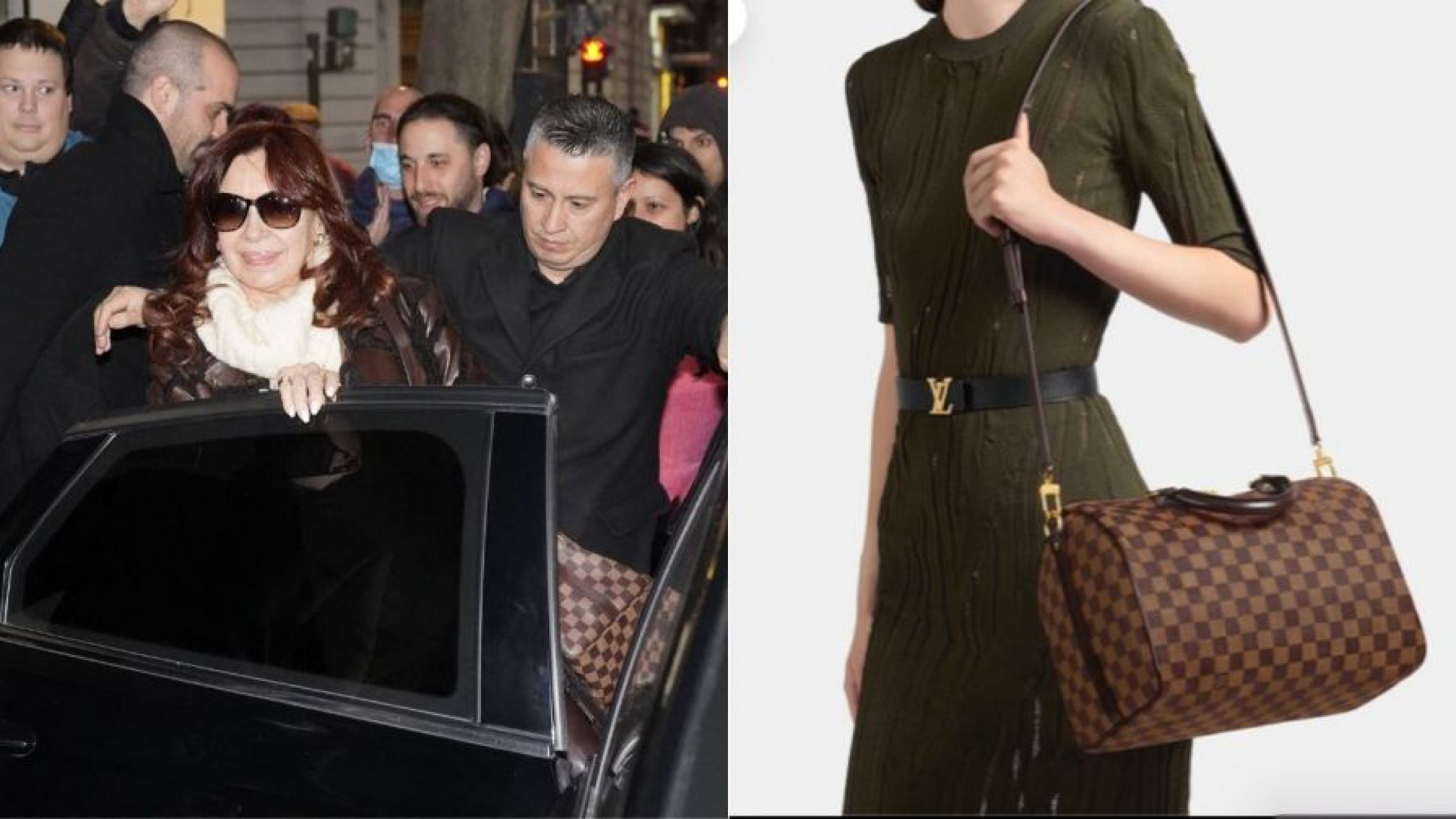 En plena crisis, Cristina apareció con una cartera de casi 2 mil dólares