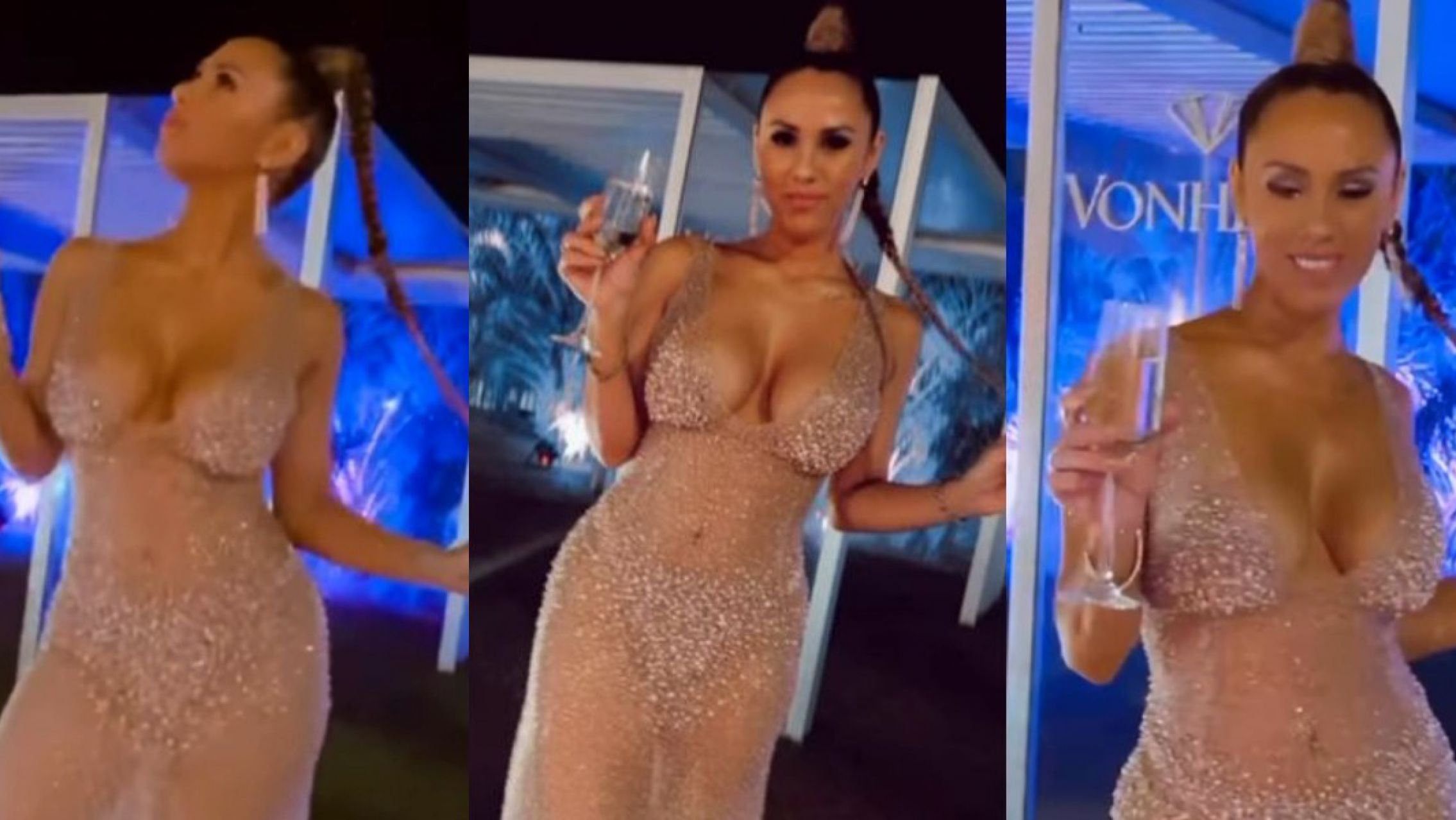 El escandaloso vestido de Barby Silenzi en el cumple de 15 de la hija del Polaco